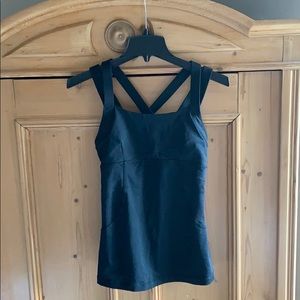 Lululemon Cross strap - black tank, size S
